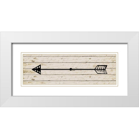 Arrow 1 White Modern Wood Framed Art Print with Double Matting by Allen, Kimberly