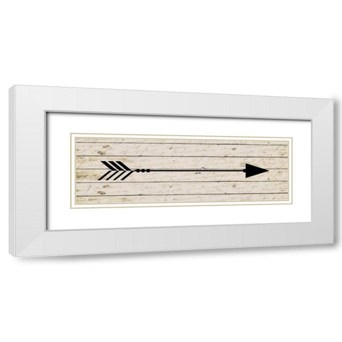 Arrow 2 White Modern Wood Framed Art Print with Double Matting by Allen, Kimberly