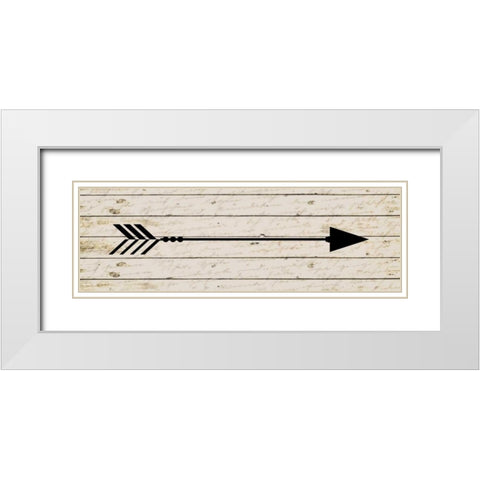 Arrow 2 White Modern Wood Framed Art Print with Double Matting by Allen, Kimberly