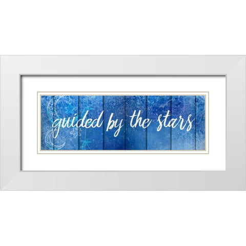 Guided by the Stars White Modern Wood Framed Art Print with Double Matting by Allen, Kimberly