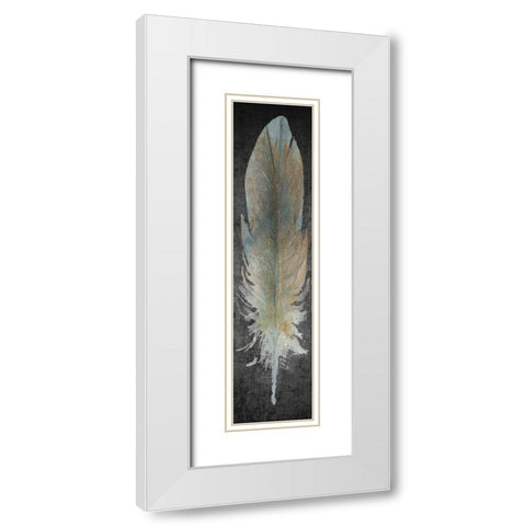 Feathered A White Modern Wood Framed Art Print with Double Matting by Allen, Kimberly