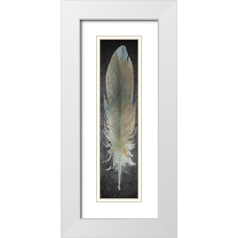 Feathered A White Modern Wood Framed Art Print with Double Matting by Allen, Kimberly