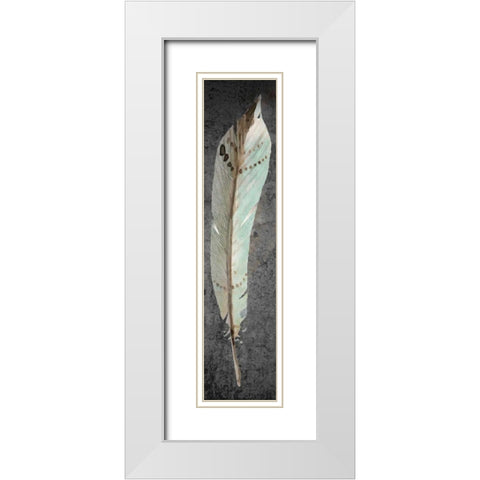 Feathered Love 2 White Modern Wood Framed Art Print with Double Matting by Allen, Kimberly