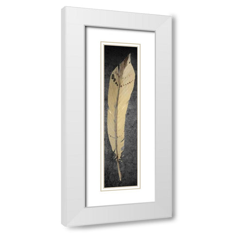 Feather on Black 2 White Modern Wood Framed Art Print with Double Matting by Allen, Kimberly