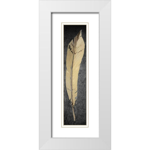 Feather on Black 2 White Modern Wood Framed Art Print with Double Matting by Allen, Kimberly