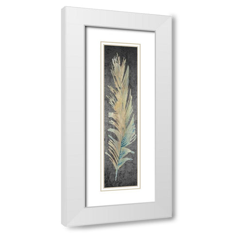 Feathered Love 3 White Modern Wood Framed Art Print with Double Matting by Allen, Kimberly