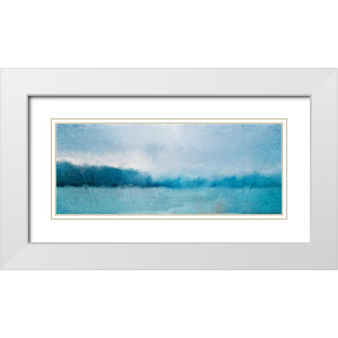 Across The Lake White Modern Wood Framed Art Print with Double Matting by Allen, Kimberly