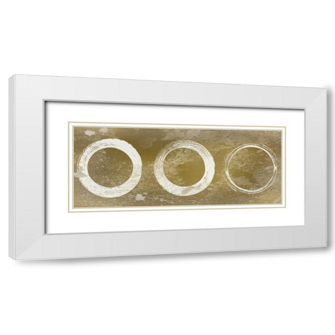Circle of Time White Modern Wood Framed Art Print with Double Matting by Allen, Kimberly