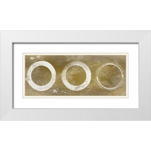 Circle of Time White Modern Wood Framed Art Print with Double Matting by Allen, Kimberly