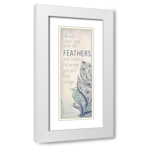 He Will B White Modern Wood Framed Art Print with Double Matting by Allen, Kimberly