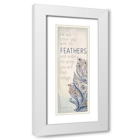 He Will White Modern Wood Framed Art Print with Double Matting by Allen, Kimberly