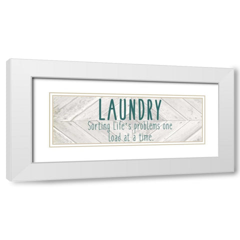 Laundry Sorting White Modern Wood Framed Art Print with Double Matting by Allen, Kimberly
