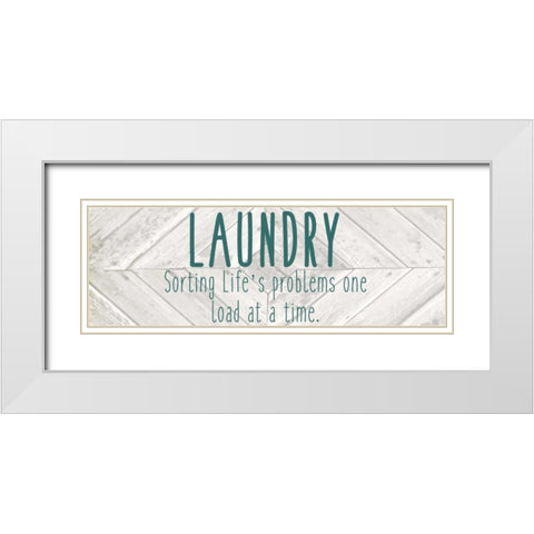 Laundry Sorting White Modern Wood Framed Art Print with Double Matting by Allen, Kimberly