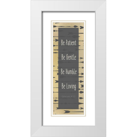 Be Patient White Modern Wood Framed Art Print with Double Matting by Allen, Kimberly