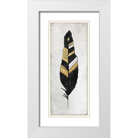 Feathered Griffin 3 White Modern Wood Framed Art Print with Double Matting by Allen, Kimberly