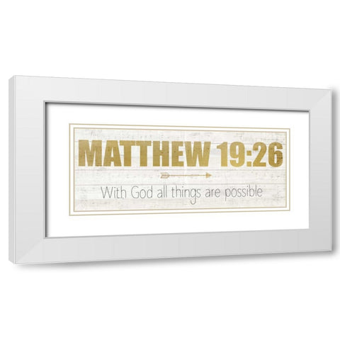 Matthew 19 White Modern Wood Framed Art Print with Double Matting by Allen, Kimberly
