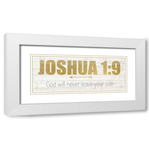Joshua 1 White Modern Wood Framed Art Print with Double Matting by Allen, Kimberly