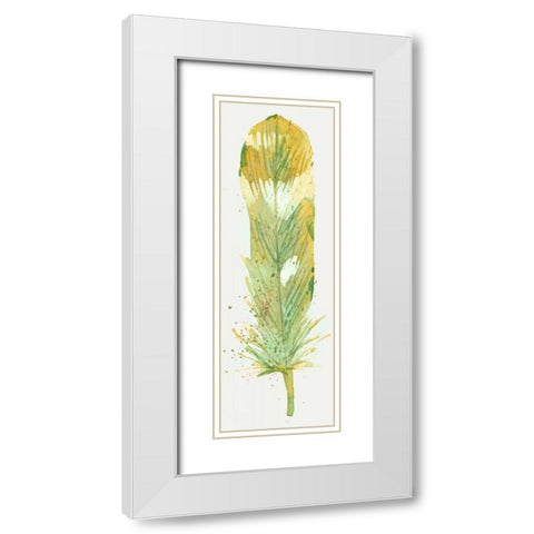Feather Bright 1 White Modern Wood Framed Art Print with Double Matting by Allen, Kimberly