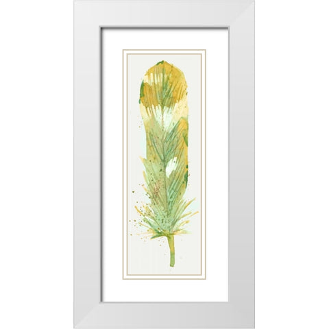 Feather Bright 1 White Modern Wood Framed Art Print with Double Matting by Allen, Kimberly