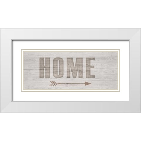 Carved Home White Modern Wood Framed Art Print with Double Matting by Allen, Kimberly