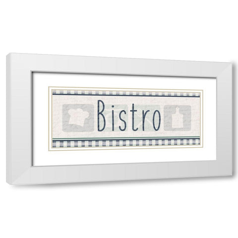 Bistro White Modern Wood Framed Art Print with Double Matting by Kimberly, Allen
