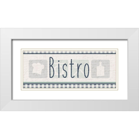 Bistro White Modern Wood Framed Art Print with Double Matting by Kimberly, Allen