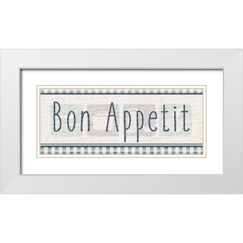 Bon Appetit White Modern Wood Framed Art Print with Double Matting by Kimberly, Allen
