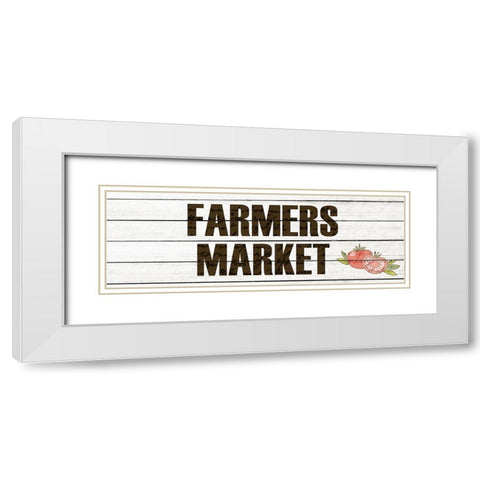 Farmers Market 1 White Modern Wood Framed Art Print with Double Matting by Kimberly, Allen