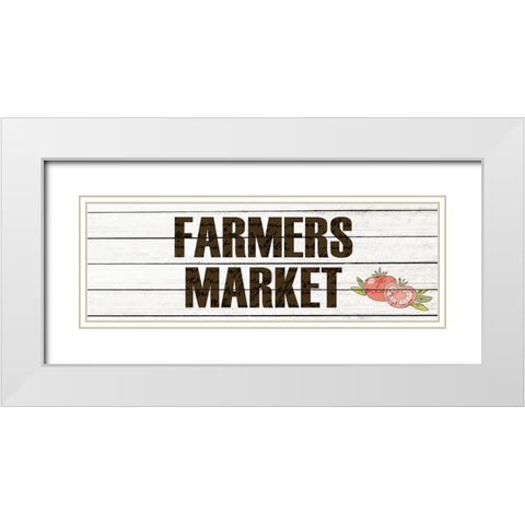 Farmers Market 1 White Modern Wood Framed Art Print with Double Matting by Kimberly, Allen