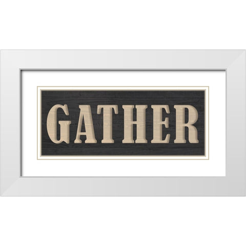 Gather White Modern Wood Framed Art Print with Double Matting by Kimberly, Allen