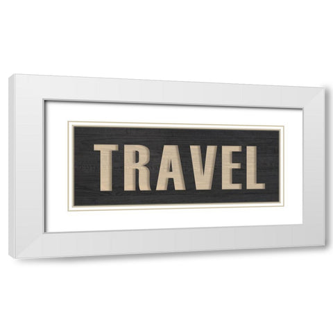 Travel White Modern Wood Framed Art Print with Double Matting by Kimberly, Allen