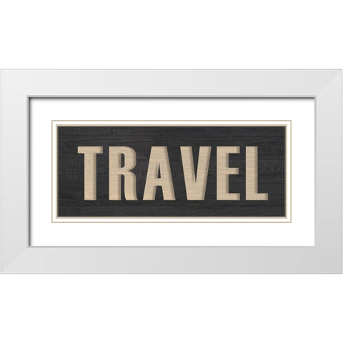 Travel White Modern Wood Framed Art Print with Double Matting by Kimberly, Allen