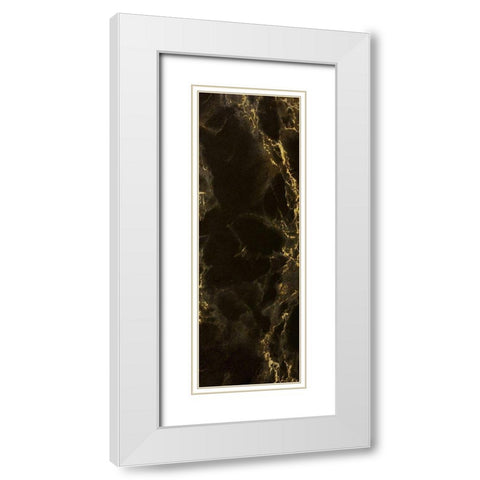 Black Gold 1 White Modern Wood Framed Art Print with Double Matting by Kimberly, Allen
