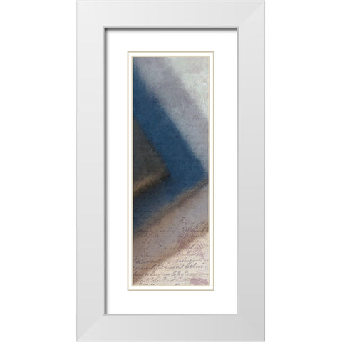 Colbalt Corner B White Modern Wood Framed Art Print with Double Matting by Kimberly, Allen