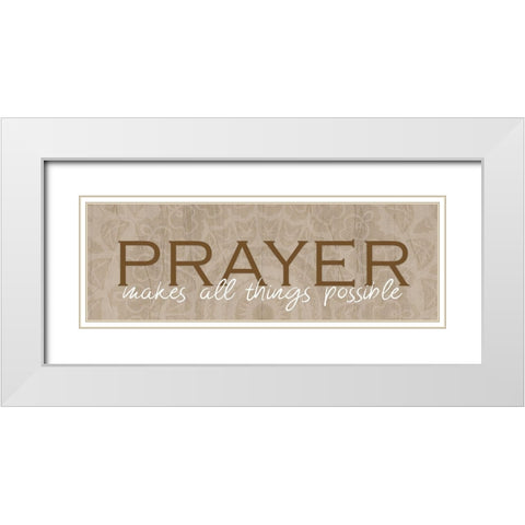 Prayer White Modern Wood Framed Art Print with Double Matting by Kimberly, Allen