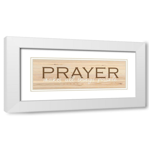 Prayer  White Modern Wood Framed Art Print with Double Matting by Kimberly, Allen