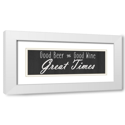 Great Time White Modern Wood Framed Art Print with Double Matting by Kimberly, Allen