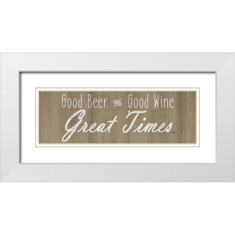 Great Time v2 White Modern Wood Framed Art Print with Double Matting by Kimberly, Allen
