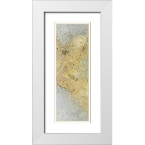 Golden Stream A White Modern Wood Framed Art Print with Double Matting by Kimberly, Allen