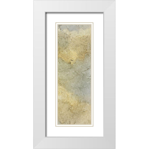 Golden Stream B White Modern Wood Framed Art Print with Double Matting by Kimberly, Allen