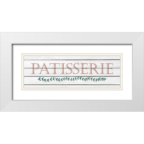 Patisserie White Modern Wood Framed Art Print with Double Matting by Kimberly, Allen