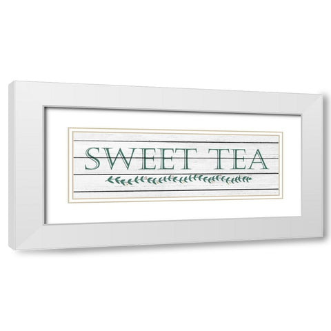 Sweet Tea White Modern Wood Framed Art Print with Double Matting by Kimberly, Allen