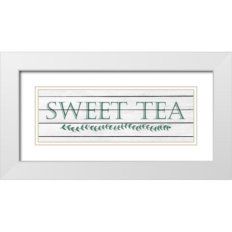 Sweet Tea White Modern Wood Framed Art Print with Double Matting by Kimberly, Allen