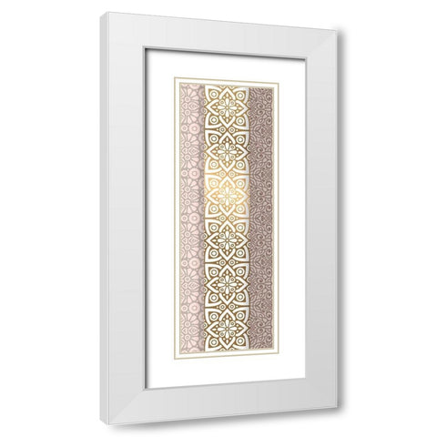 Ornamental A White Modern Wood Framed Art Print with Double Matting by Kimberly, Allen