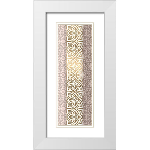 Ornamental A White Modern Wood Framed Art Print with Double Matting by Kimberly, Allen