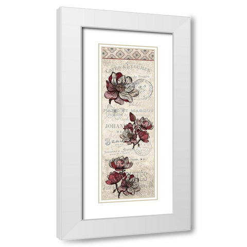 Magnolia Panel White Modern Wood Framed Art Print with Double Matting by Kimberly, Allen