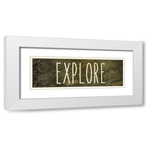 Wanderlust 3 White Modern Wood Framed Art Print with Double Matting by Kimberly, Allen