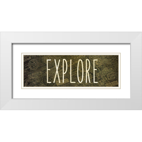 Wanderlust 3 White Modern Wood Framed Art Print with Double Matting by Kimberly, Allen