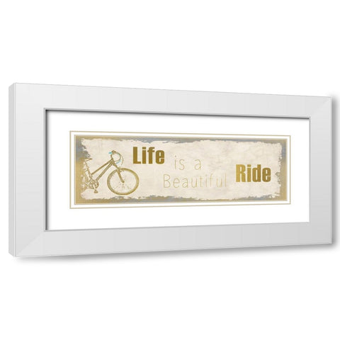 Lifes Journey 2 White Modern Wood Framed Art Print with Double Matting by Kimberly, Allen