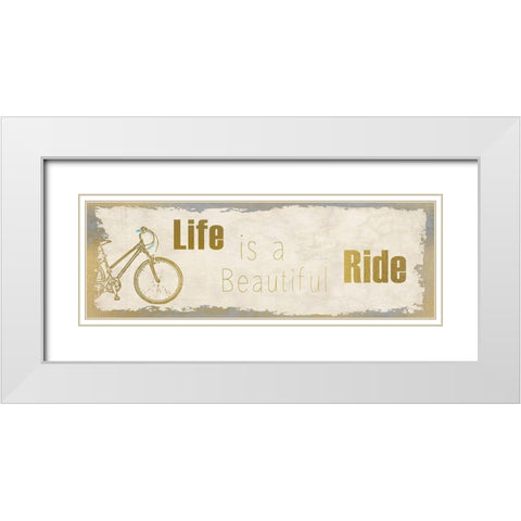 Lifes Journey 2 White Modern Wood Framed Art Print with Double Matting by Kimberly, Allen